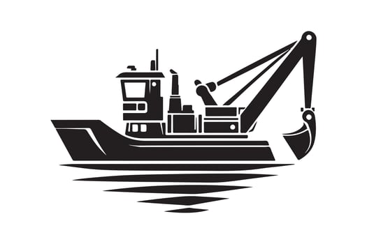 Stylish Dredger Silhouette Vectors Graphics for Creatives