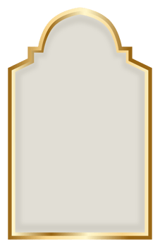 Elegant Gold-Trimmed Blank Frame Perfect for Showcasing Artwork or Photographs. png