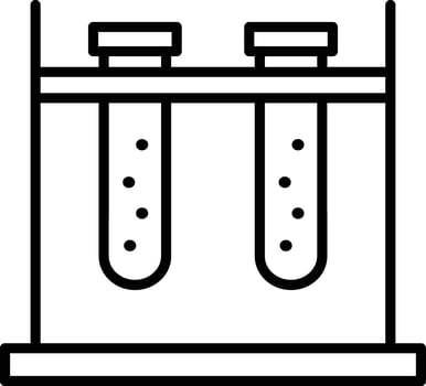 Test Tube Stand Illustration Icon vector