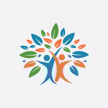 a logo for a family tree vector