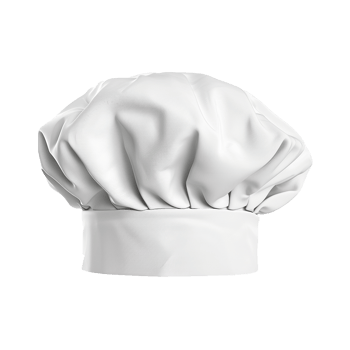 White Chefs Hat Culinary Uniform Cooking Apparel Restaurant Kitchen Professional png