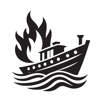 Eye Catching Fireboat Silhouette Vectors Art for Designers