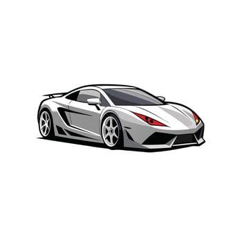 Racing Glory Vibrant Sports Car Illustration Design vector