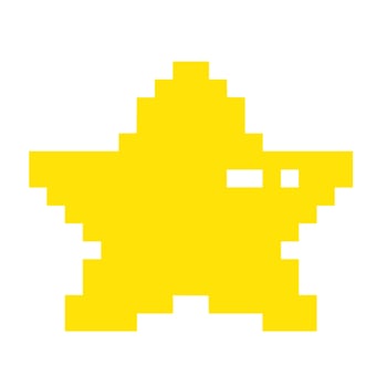 Cute Pastel Illustration Kawaii Pixel Star Sticker vector