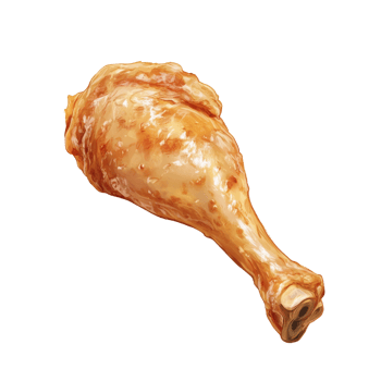 Roasted Chicken Leg Isolated On White Background png