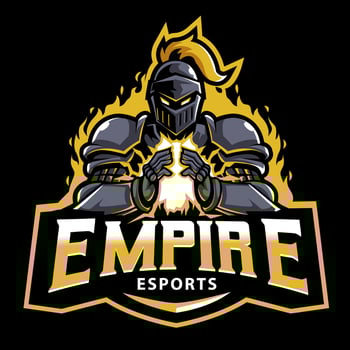 empire mascot logo emits the power of fire isolated vector