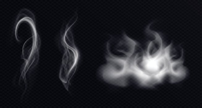 Smoke collection, isolated vector