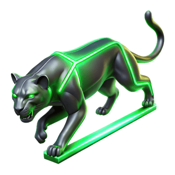 Neon Panther Figurine png