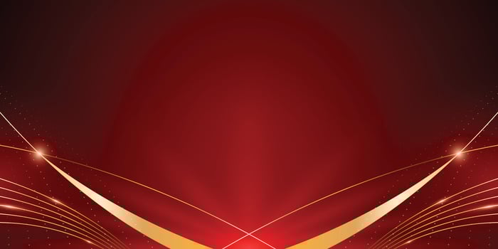 Abstract red luxury with gold and lighting effect background. vector