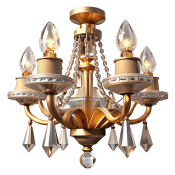Elegant Crystal Chandelier Lighting png
