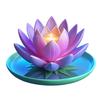 Serene Lotus Candle Glow png