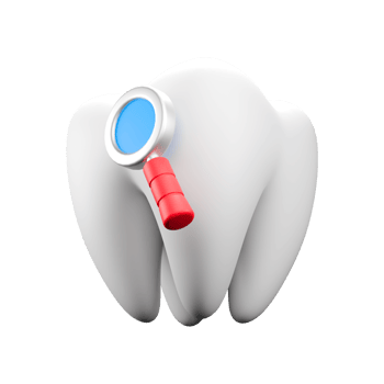 3d illustration of dental checkup png