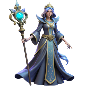 Fantasy Queen with Staff png