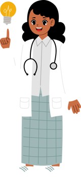 doctor cartoon character having idea png