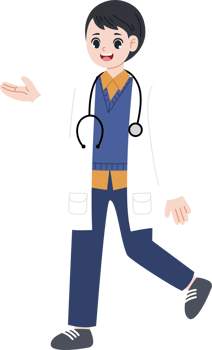 cute doctor explaining something png