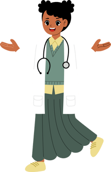 cartoon doctor explaining png