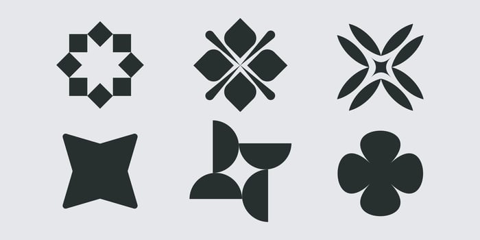 Y2k element abstract shapes illustration vector