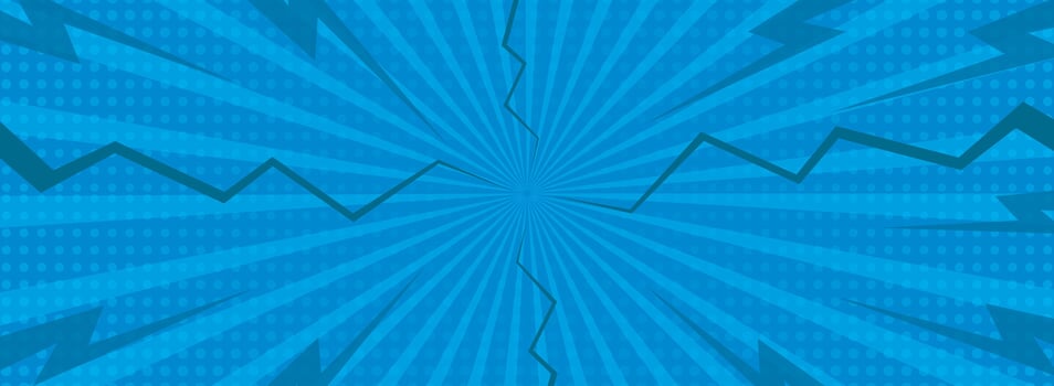 Flat design blue comic wallpaper vector