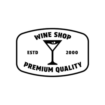 Wine Shop Premium Quality Logo Vintage Retro Label vector