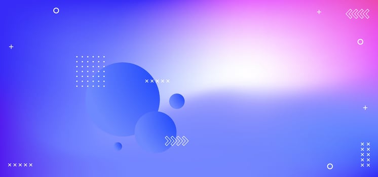 A blue background with a white circle with the word color brand name lorem vector