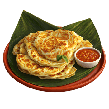 malaysian pancakes with sauce on a plate png