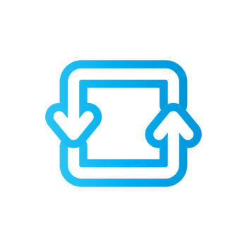 Blue Gradient Arrow Repeat Icon png