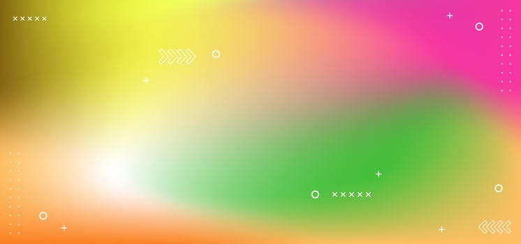 Color brand name lorem. The background is a colorful gradient. The text is bold vector