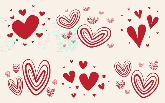 Love Set Illustration Valentines Day Ornament vector