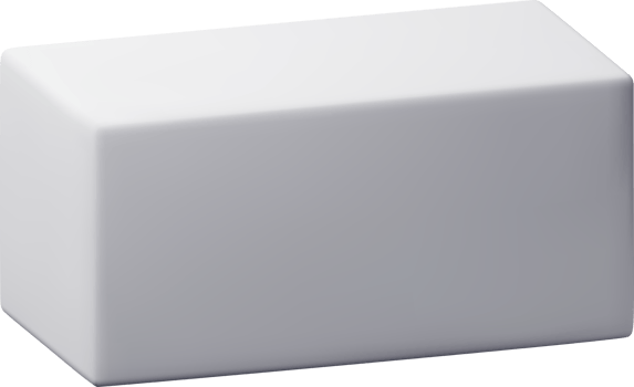 3d white simple cuboid figure png