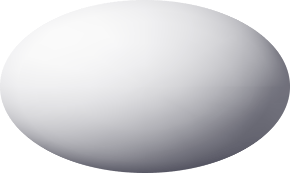 3d white simple ellipse figure png