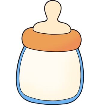 The illustration of a baby bottle png