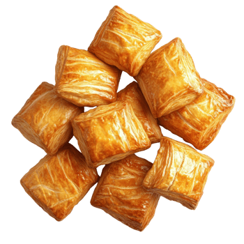 Golden Brown Puff Pastry Squares A Delicious Treat png