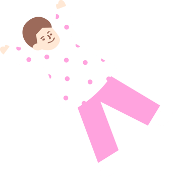 A boy lay on the ground in the spring png