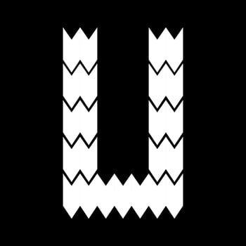 The U letter design looks furry and jagged. Suitable for sporty lovers, gamers, or t-shirt designs, hoodies, mugs, hats, and so on. vector