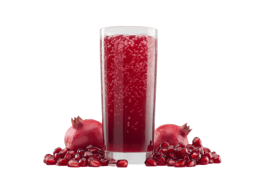 Pomegranate juice in a tall glass png