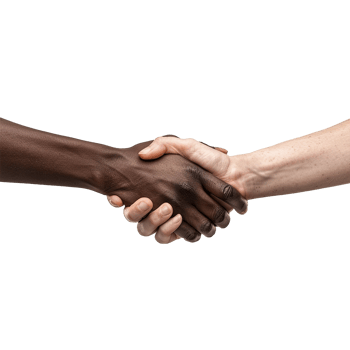 Black and white hands clasped in unity a symbol of diversity and togetherness png