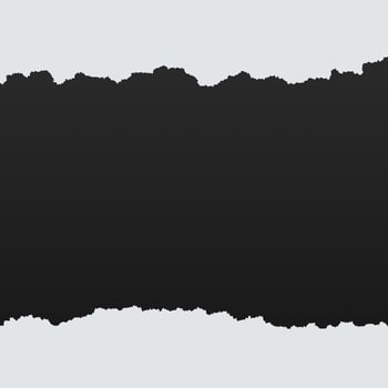 background of torn gray paper above and below and blank middle part vector