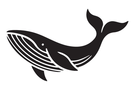 Majestic Humpback Whale Silhouette Illustration vector