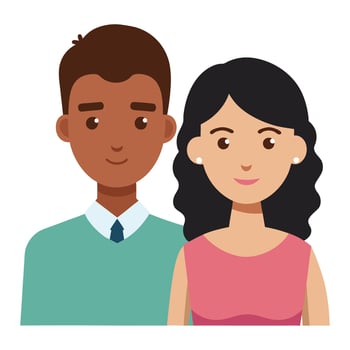 an illustration of a couple vector