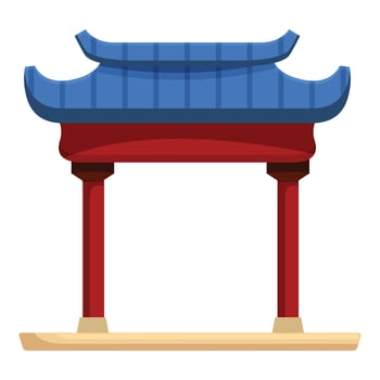 Traditional chinese gate representing culture and architecture vector