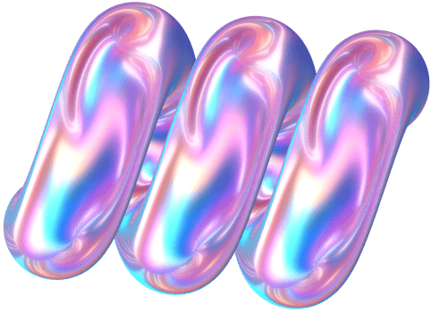 Purple 3D Rendering Holographic Spiral Tube Glossy Shape png