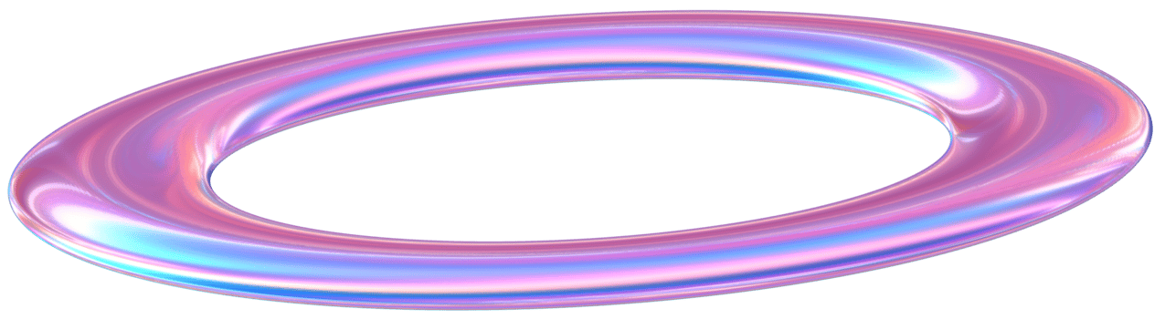Purple 3D Rendering Holographic Floating Halo Glossy Illustration png