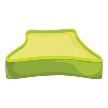 Sliced green carambola showing ripe pulp and green rind vector