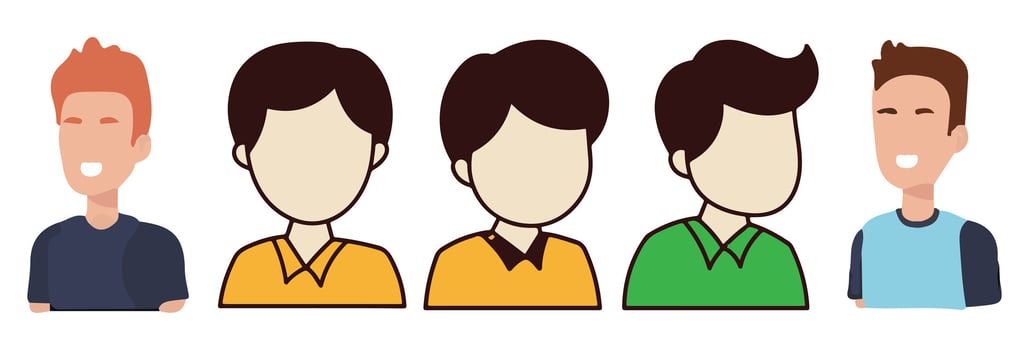 Business People Icons. People Avatar Icon Set vector