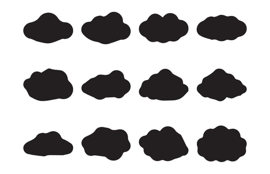 Icon illustration eps 10. Collection of various forms and contours. Data technology icons pack vector