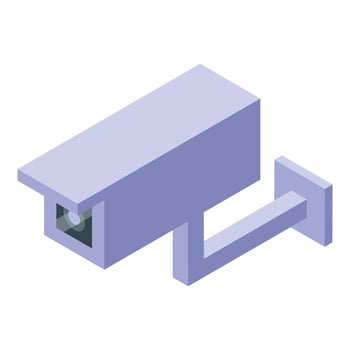 Isometric security camera observing and protecting property vector