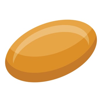Fish oil capsule promoting health and wellness through supplementation vector
