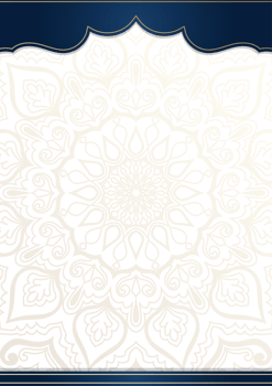 Abstract Navy Blue Mandala with Golden Accents png