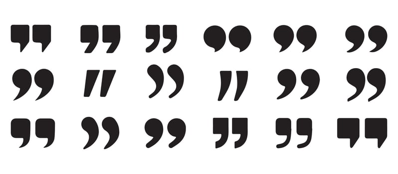 Citation double comma graphic design. Illustration eps 10 vector