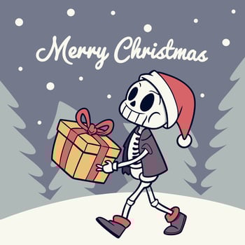 happy christmas take this gift vector
